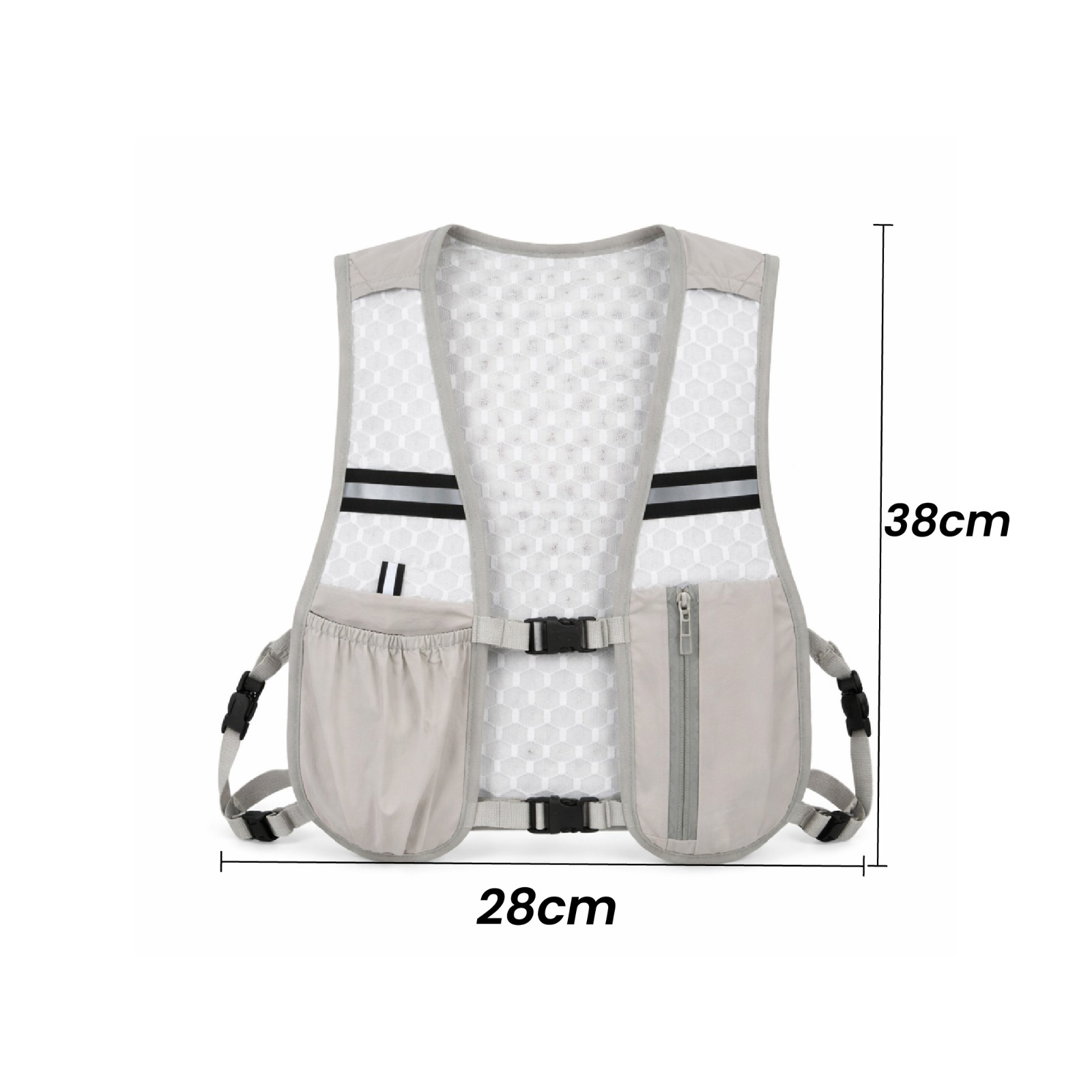 Vista 8 de Chaleco Ajustable Tipo Mochila de Trotar